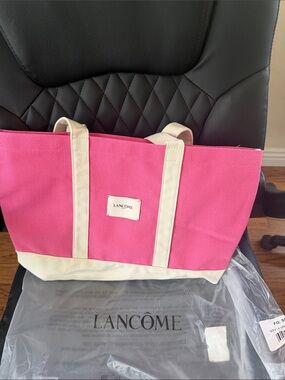Lancôme Pink Canvas Tote Bag
